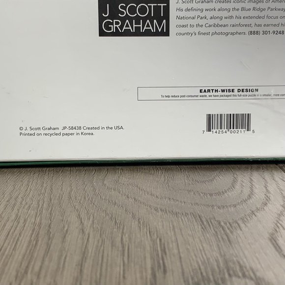 J.Scott Graham Blue Ridge Parkway Graveyard Fields Waterfall Puzzle 18×24 NEW - Picture 5 of 6